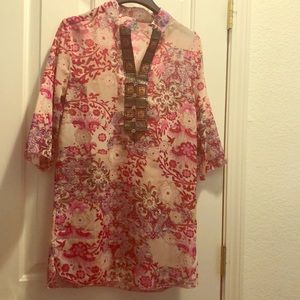 Blouse ; 1/4 sleeves rayon top